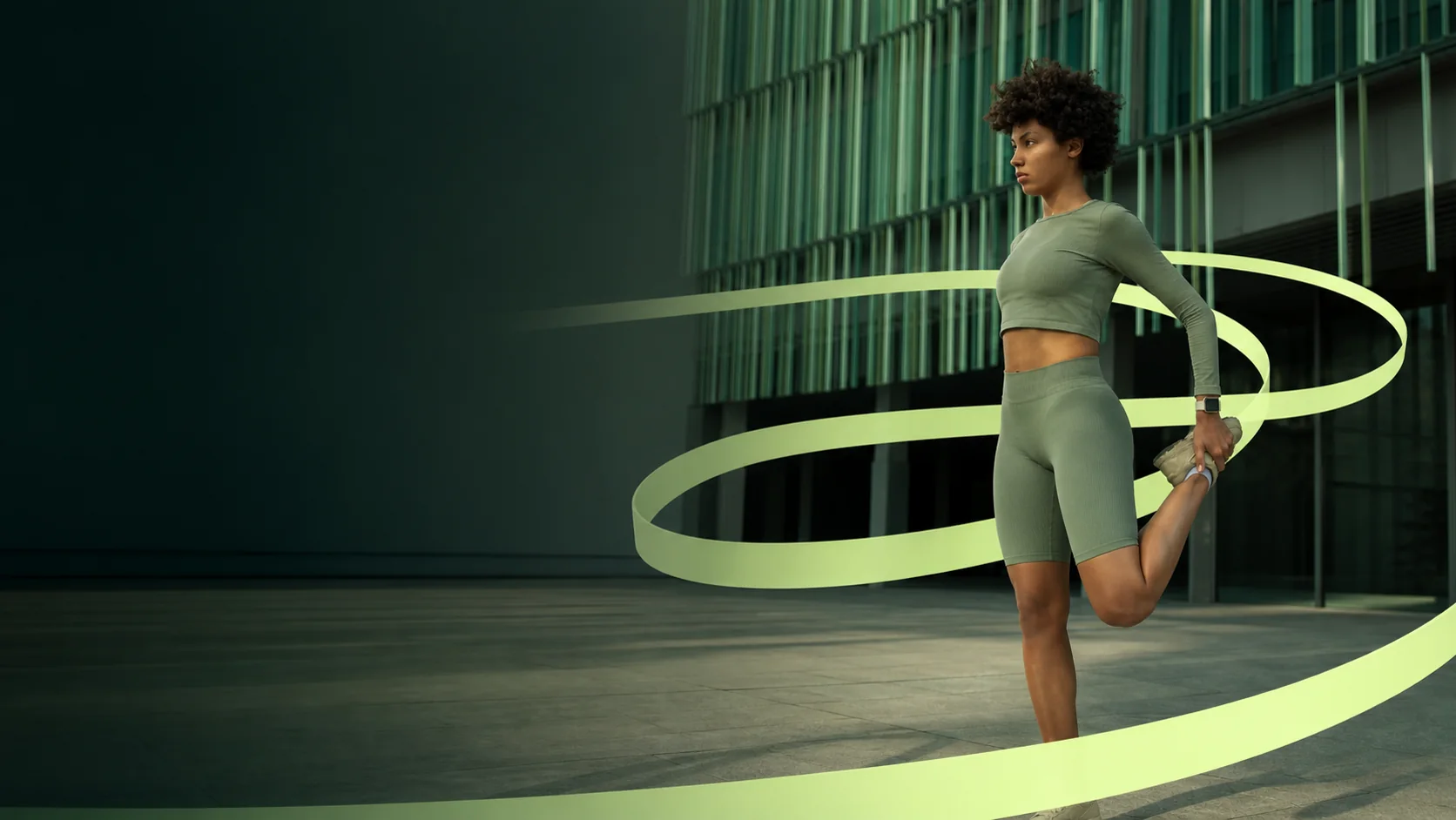 Dynamic movement study framed by NeuColl ribbon forms